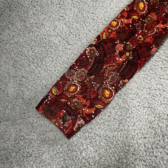 Christopher & Banks Jacket Women Medium Floral Print Boho Colorful Peasant - Picture 11 of 13